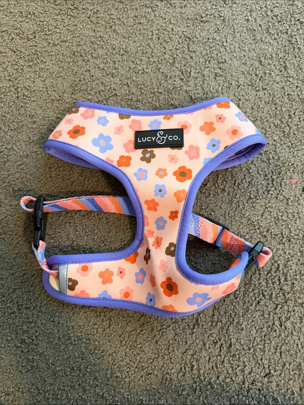 Lucy & Co. Floral Neoprene Dog Harness size large